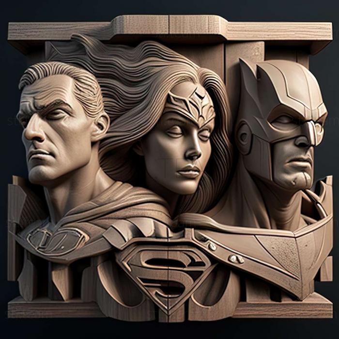 3D model Justice League Heroes game (STL)
